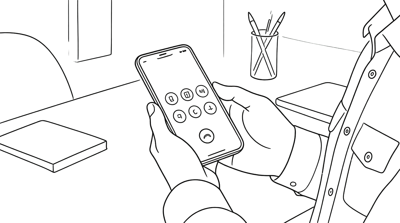 전화 상담 일러스트
